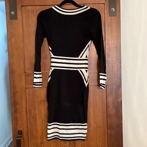 Euc stylewe black and white bodycon sweater dress